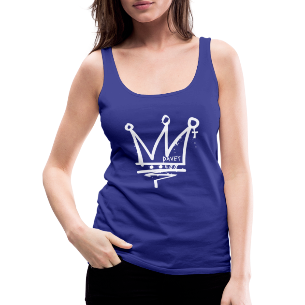 CyclePath Women’s Premium Tank Top (White Logo) - royal blue