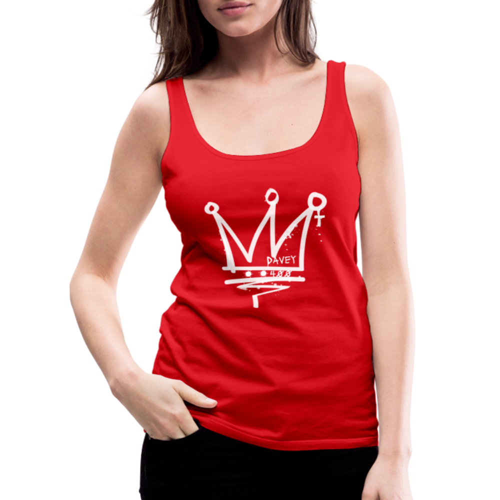 CyclePath Women’s Premium Tank Top (White Logo) - red