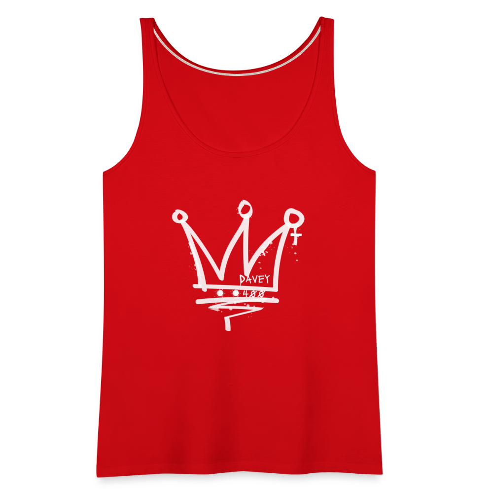 CyclePath Women’s Premium Tank Top (White Logo) - red