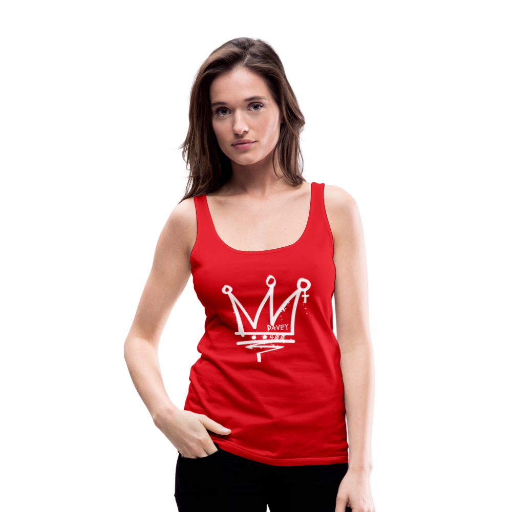 CyclePath Women’s Premium Tank Top (White Logo) - red