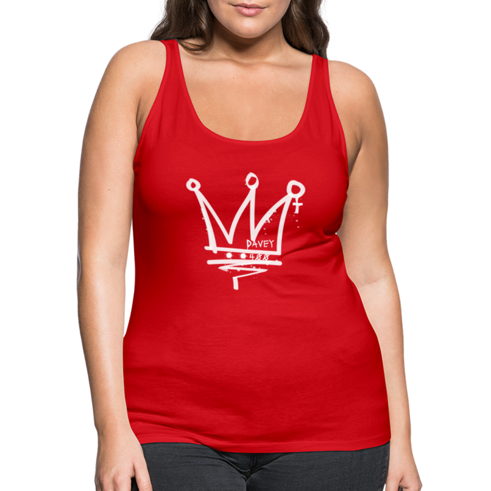 CyclePath Women’s Premium Tank Top (White Logo) - red