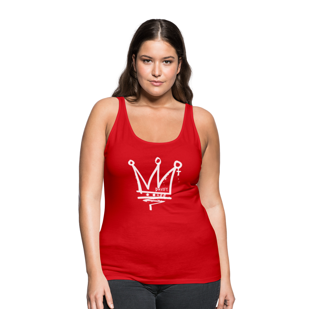 CyclePath Women’s Premium Tank Top (White Logo) - red