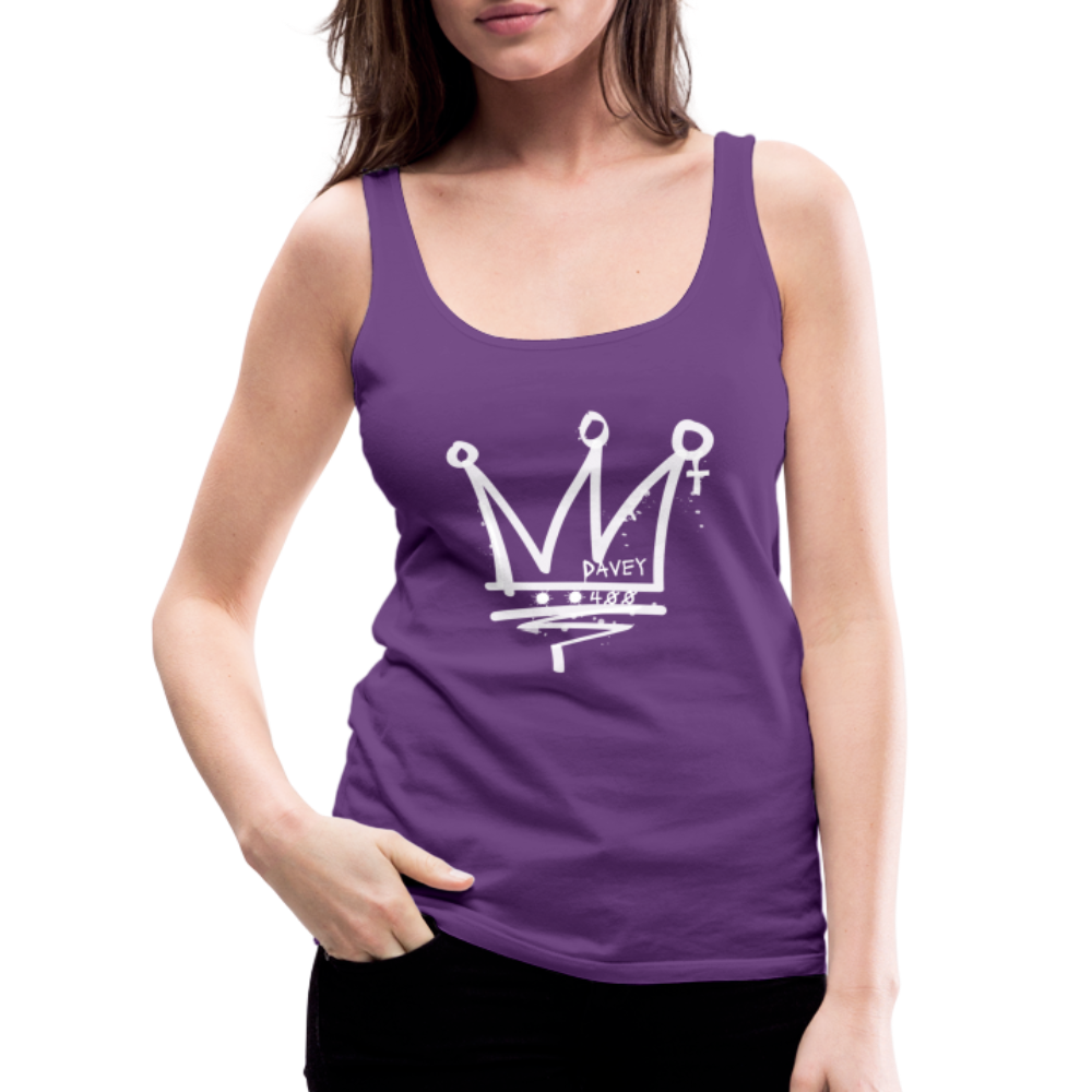 CyclePath Women’s Premium Tank Top (White Logo) - purple
