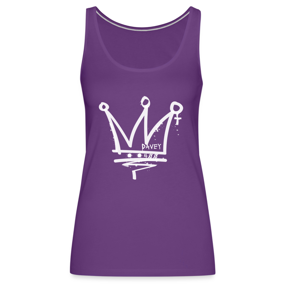 CyclePath Women’s Premium Tank Top (White Logo) - purple