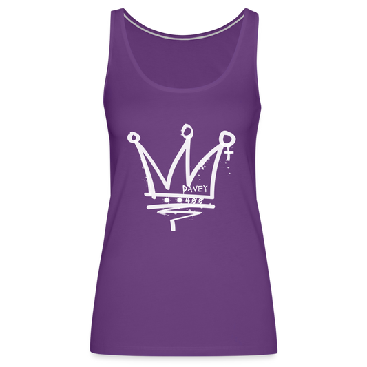 CyclePath Women’s Premium Tank Top (White Logo) - purple