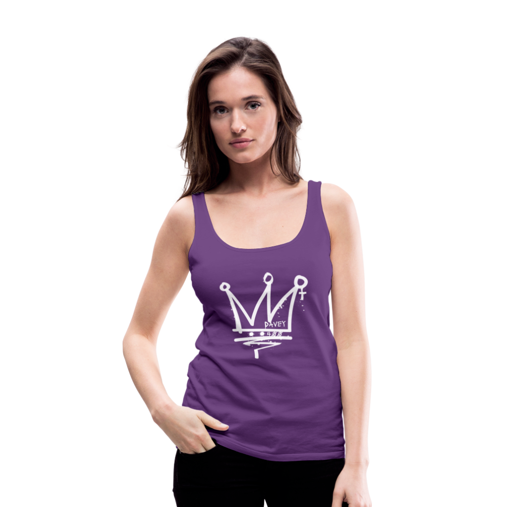 CyclePath Women’s Premium Tank Top (White Logo) - purple