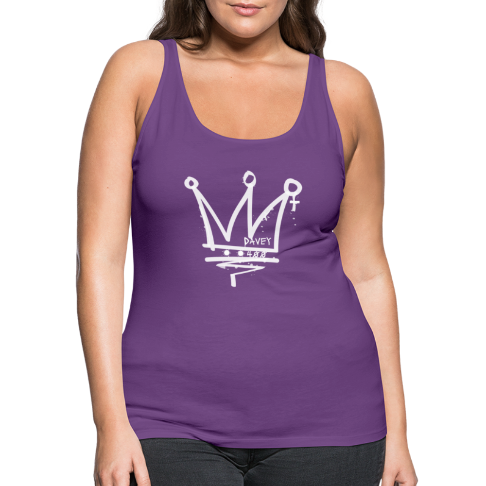 CyclePath Women’s Premium Tank Top (White Logo) - purple