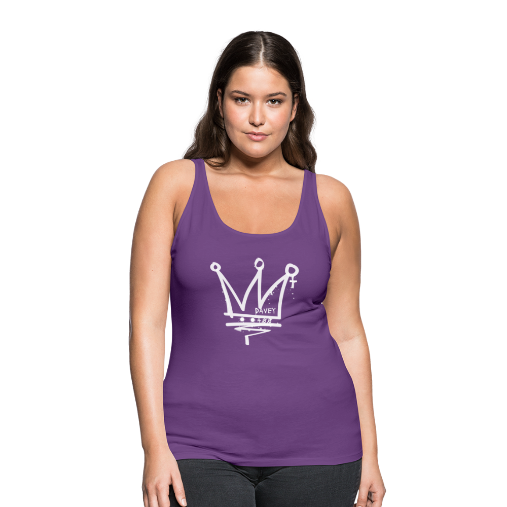 CyclePath Women’s Premium Tank Top (White Logo) - purple