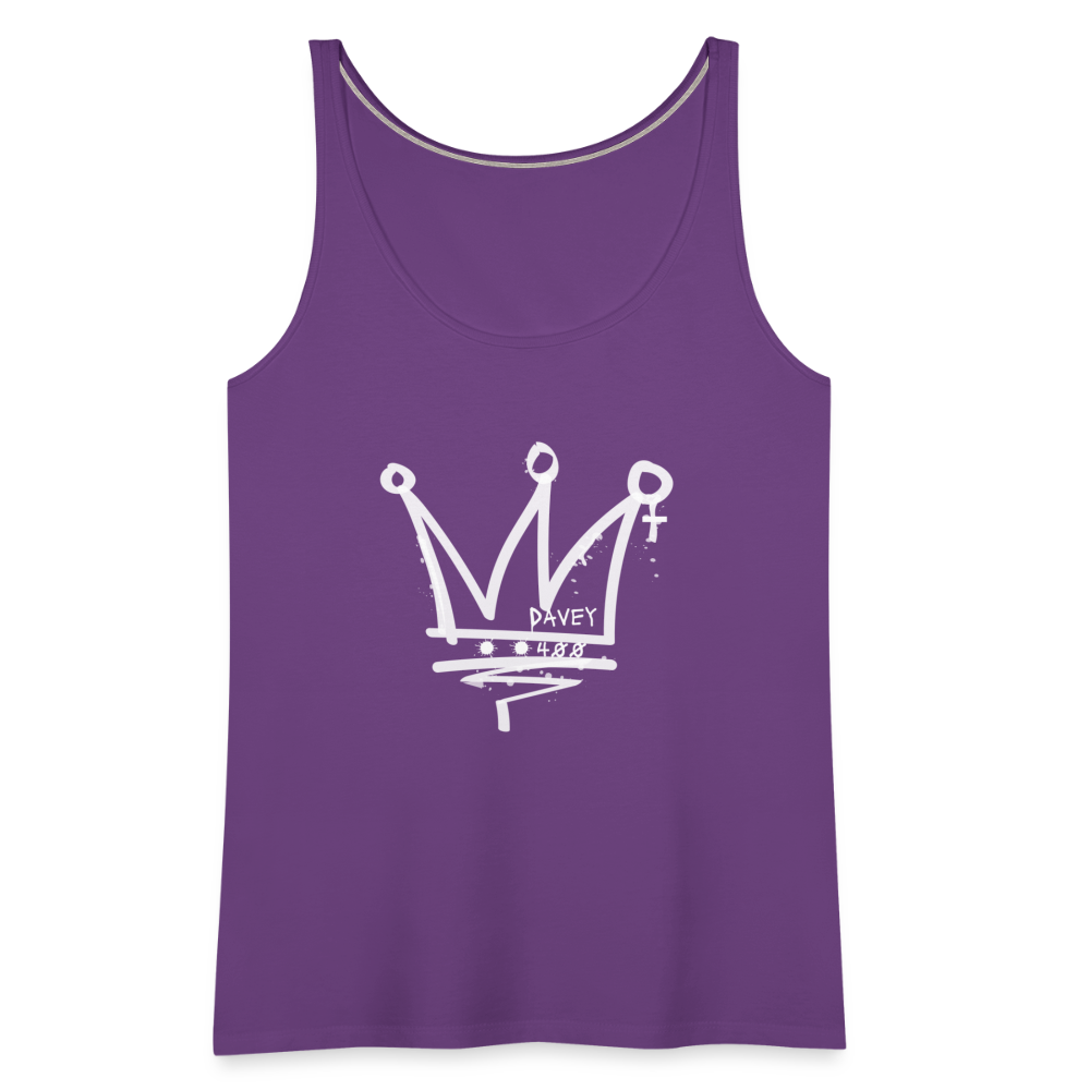 CyclePath Women’s Premium Tank Top (White Logo) - purple