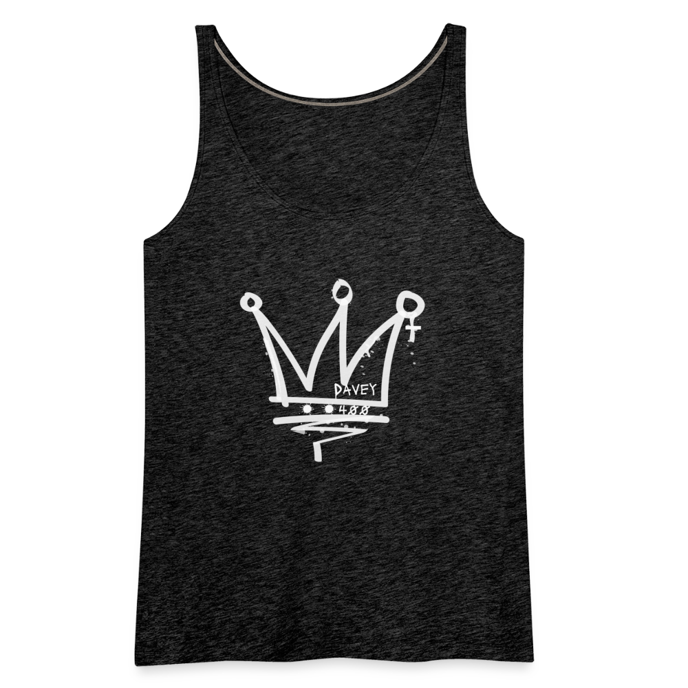 CyclePath Women’s Premium Tank Top (White Logo) - charcoal grey