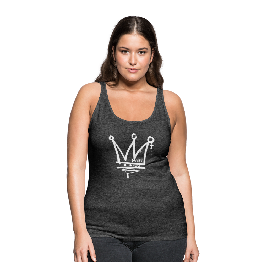 CyclePath Women’s Premium Tank Top (White Logo) - charcoal grey