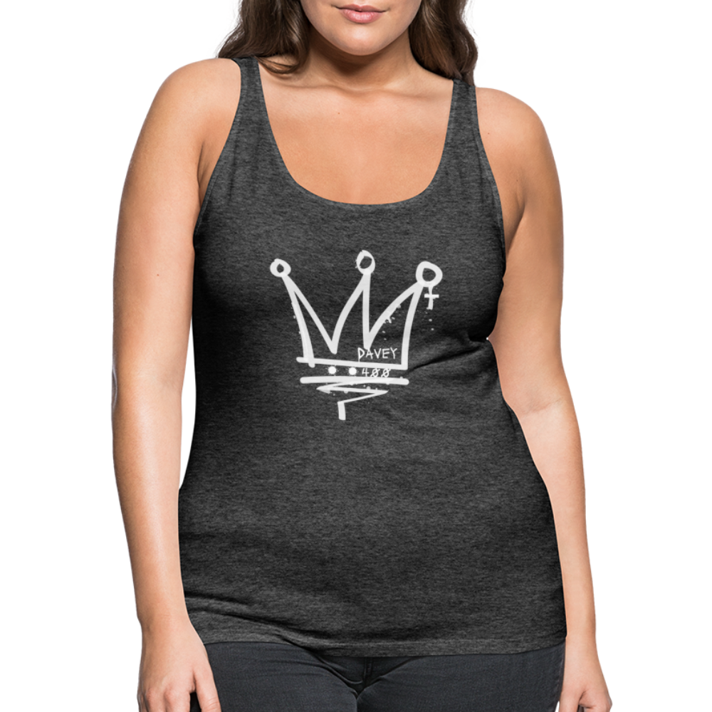 CyclePath Women’s Premium Tank Top (White Logo) - charcoal grey