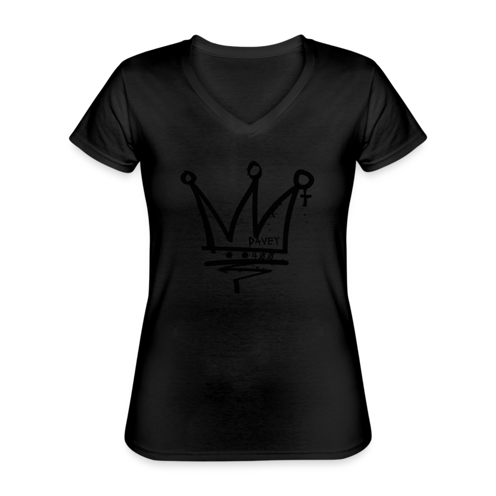CyclePath Women's V-Neck T-Shirt (Black Logo) - black