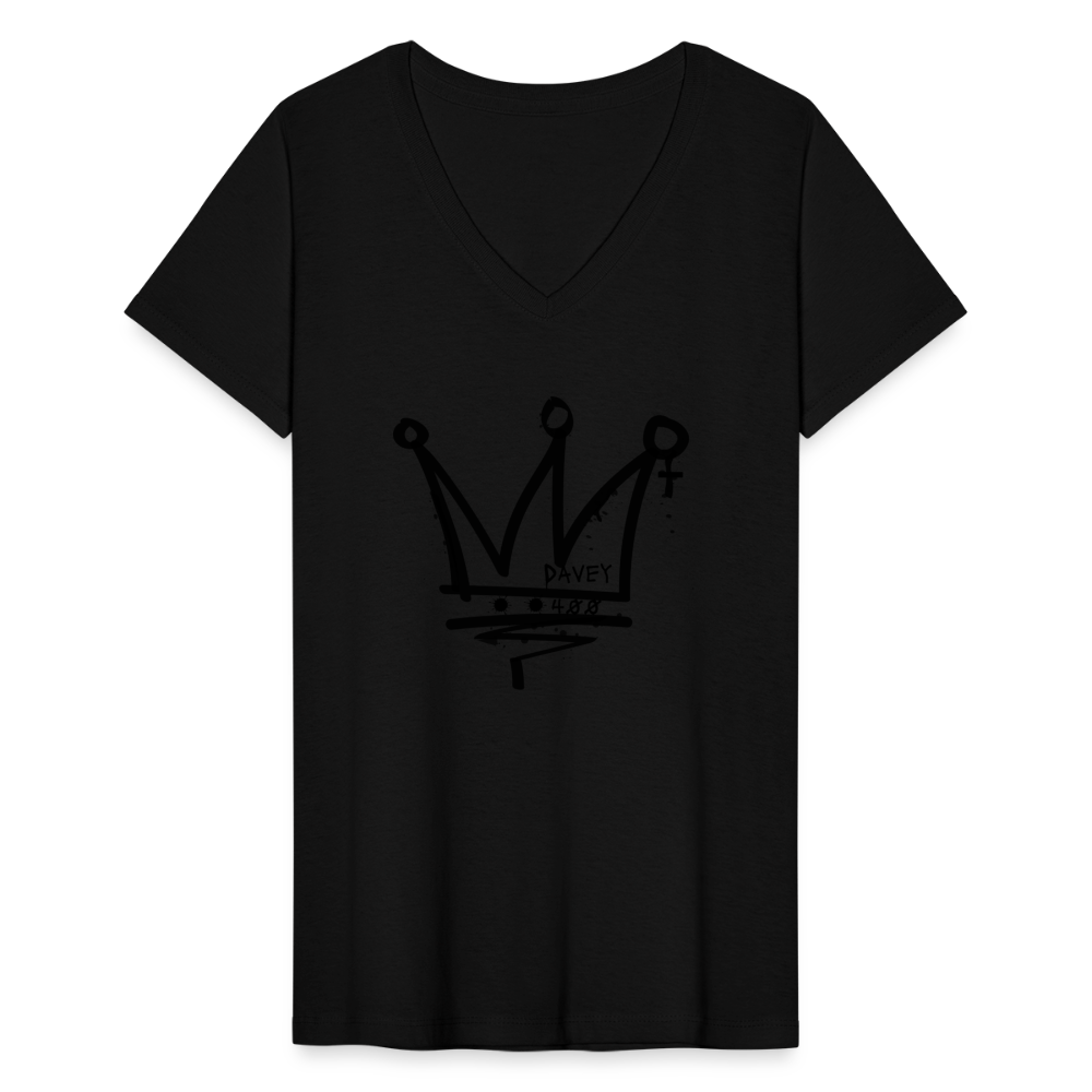 CyclePath Women's V-Neck T-Shirt (Black Logo) - black