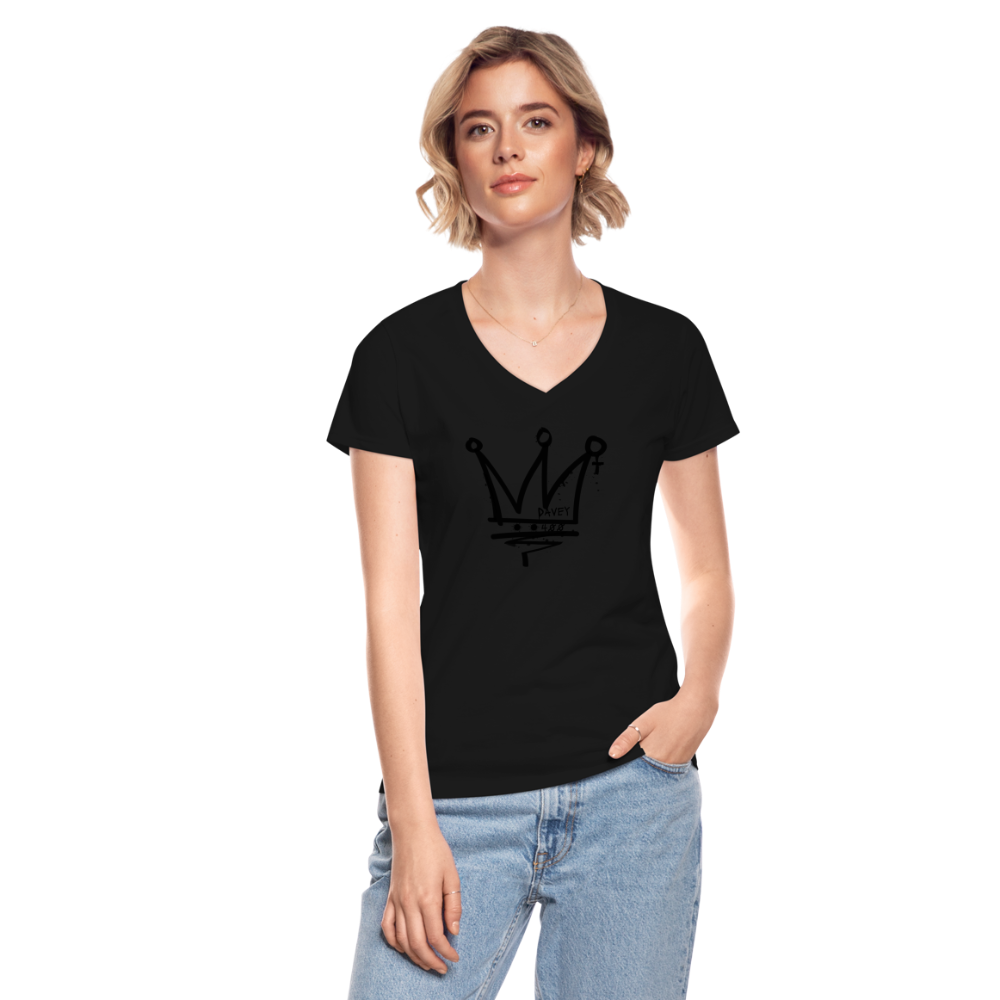 CyclePath Women's V-Neck T-Shirt (Black Logo) - black