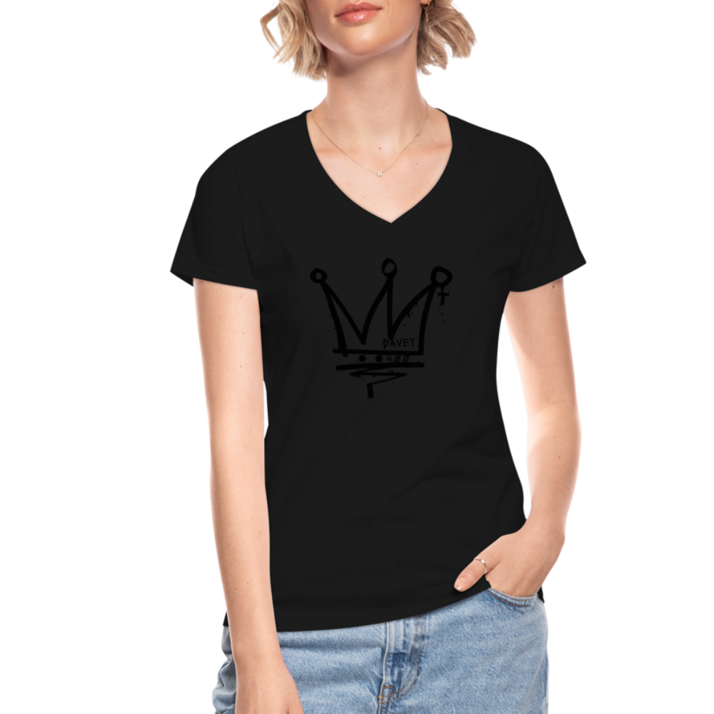 CyclePath Women's V-Neck T-Shirt (Black Logo) - black