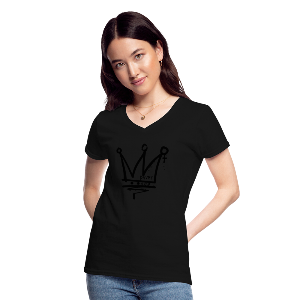 CyclePath Women's V-Neck T-Shirt (Black Logo) - black