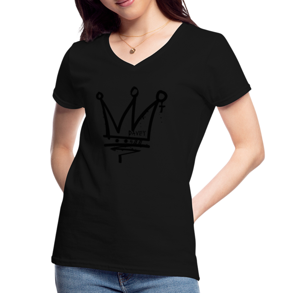 CyclePath Women's V-Neck T-Shirt (Black Logo) - black