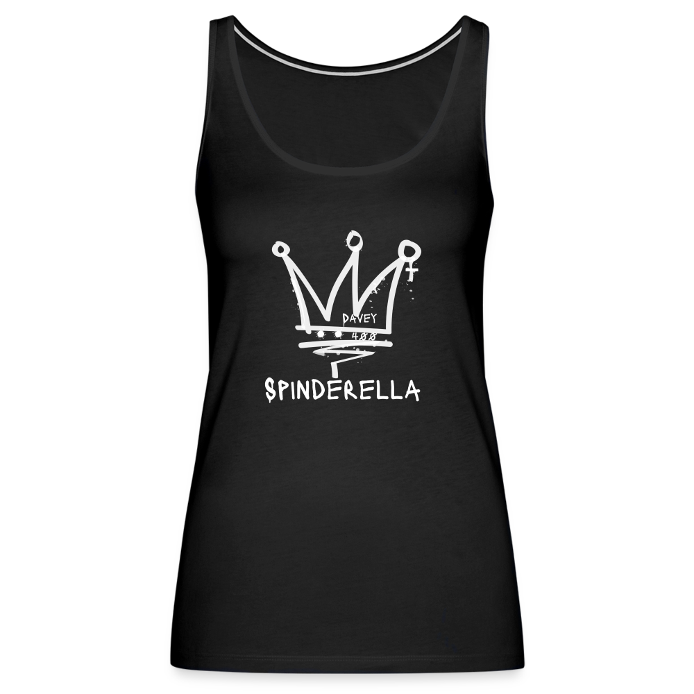 CyclePath Women’s Premium Tank Top (White Logo) - black