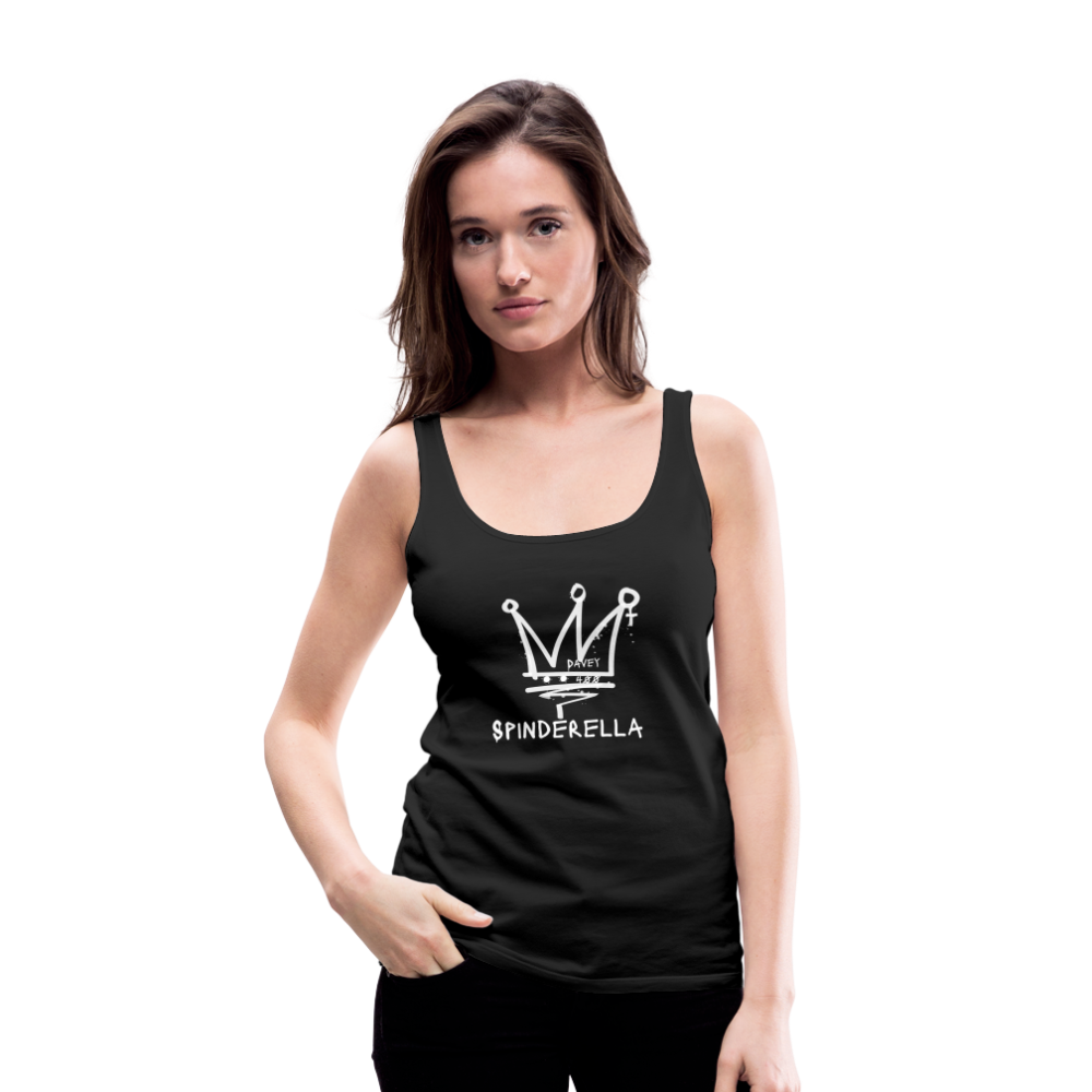 CyclePath Women’s Premium Tank Top (White Logo) - black