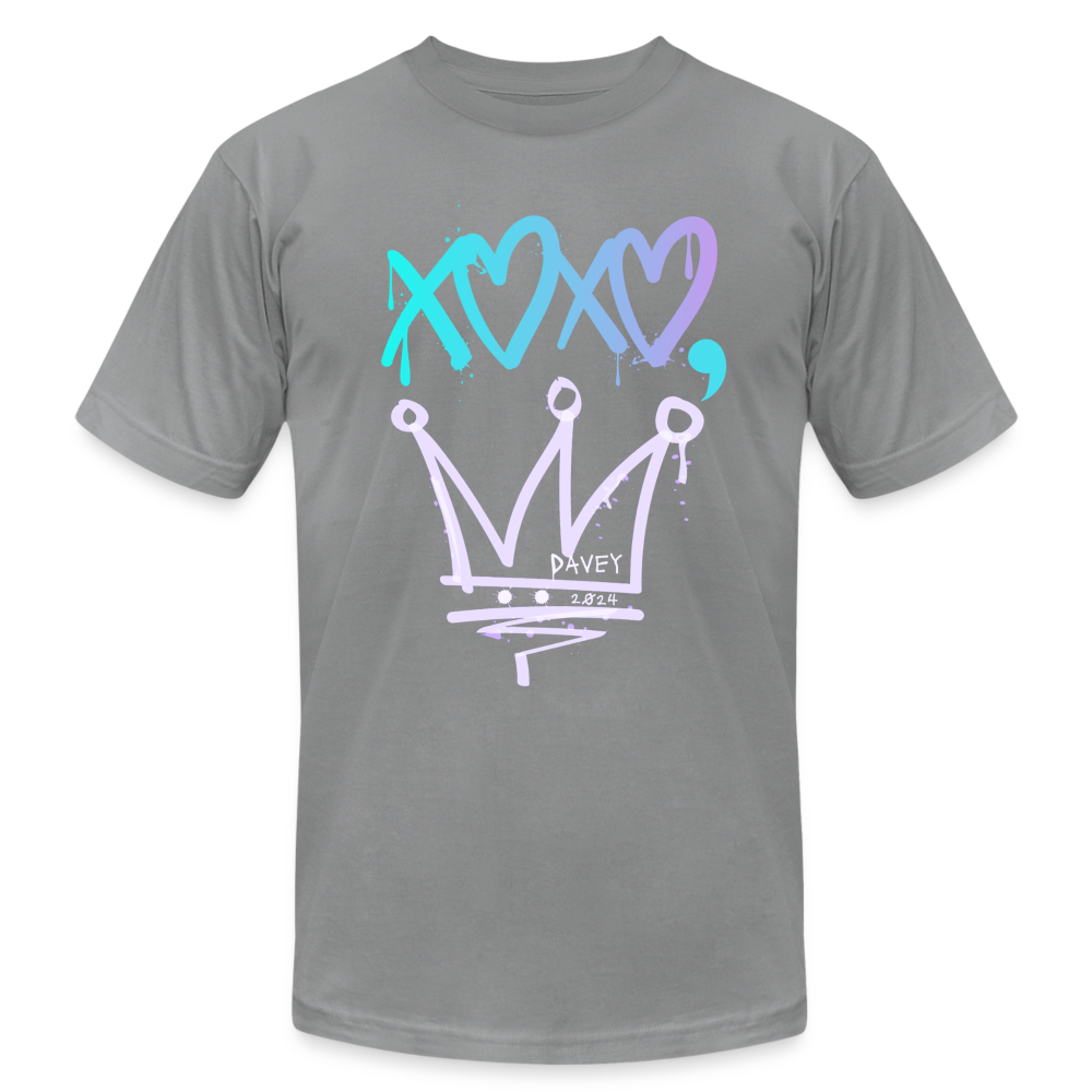 CyclePath "XOXO, Davey" Unisex T-Shirt by Bella + Canvas - slate