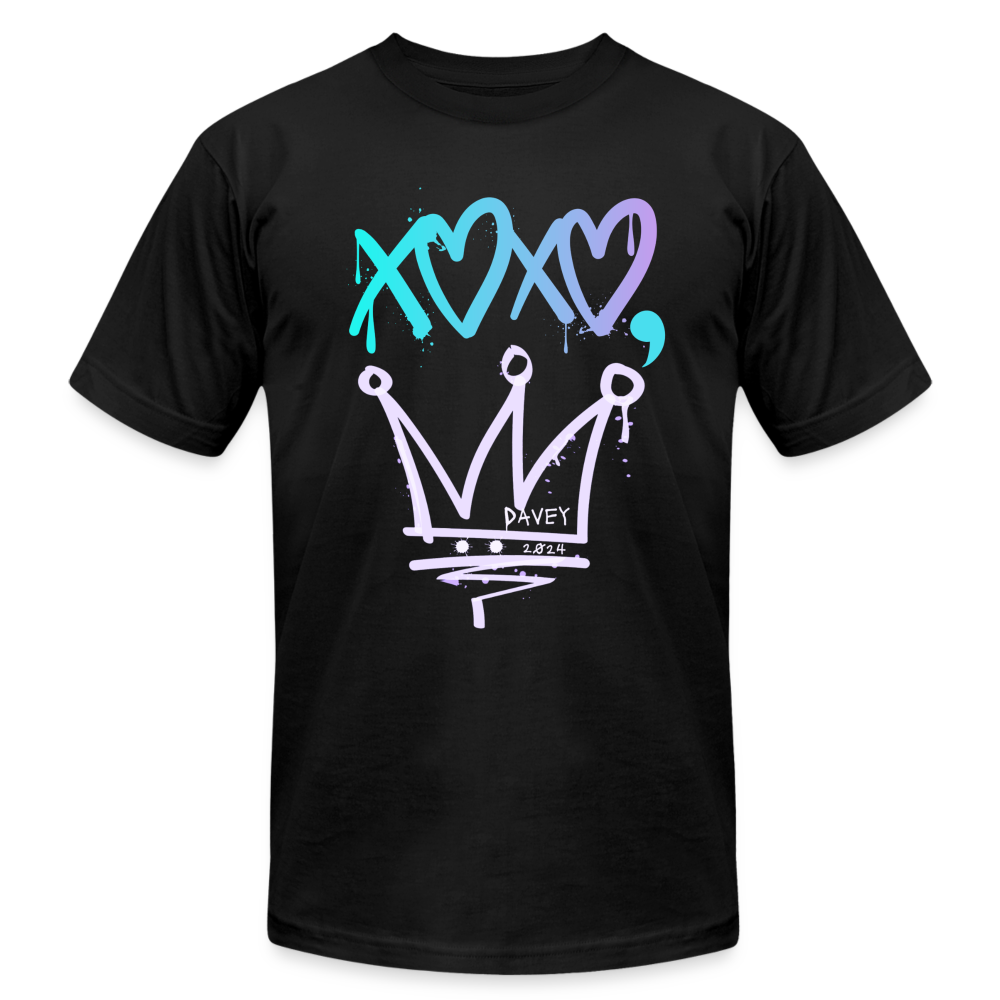 CyclePath "XOXO, Davey" Unisex T-Shirt by Bella + Canvas - black