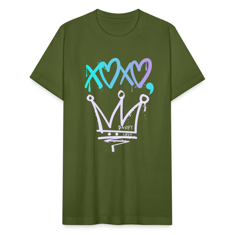 CyclePath "XOXO, Davey" Unisex T-Shirt by Bella + Canvas - olive