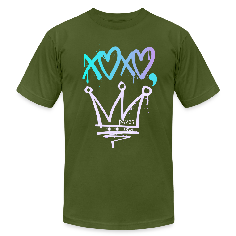 CyclePath "XOXO, Davey" Unisex T-Shirt by Bella + Canvas - olive
