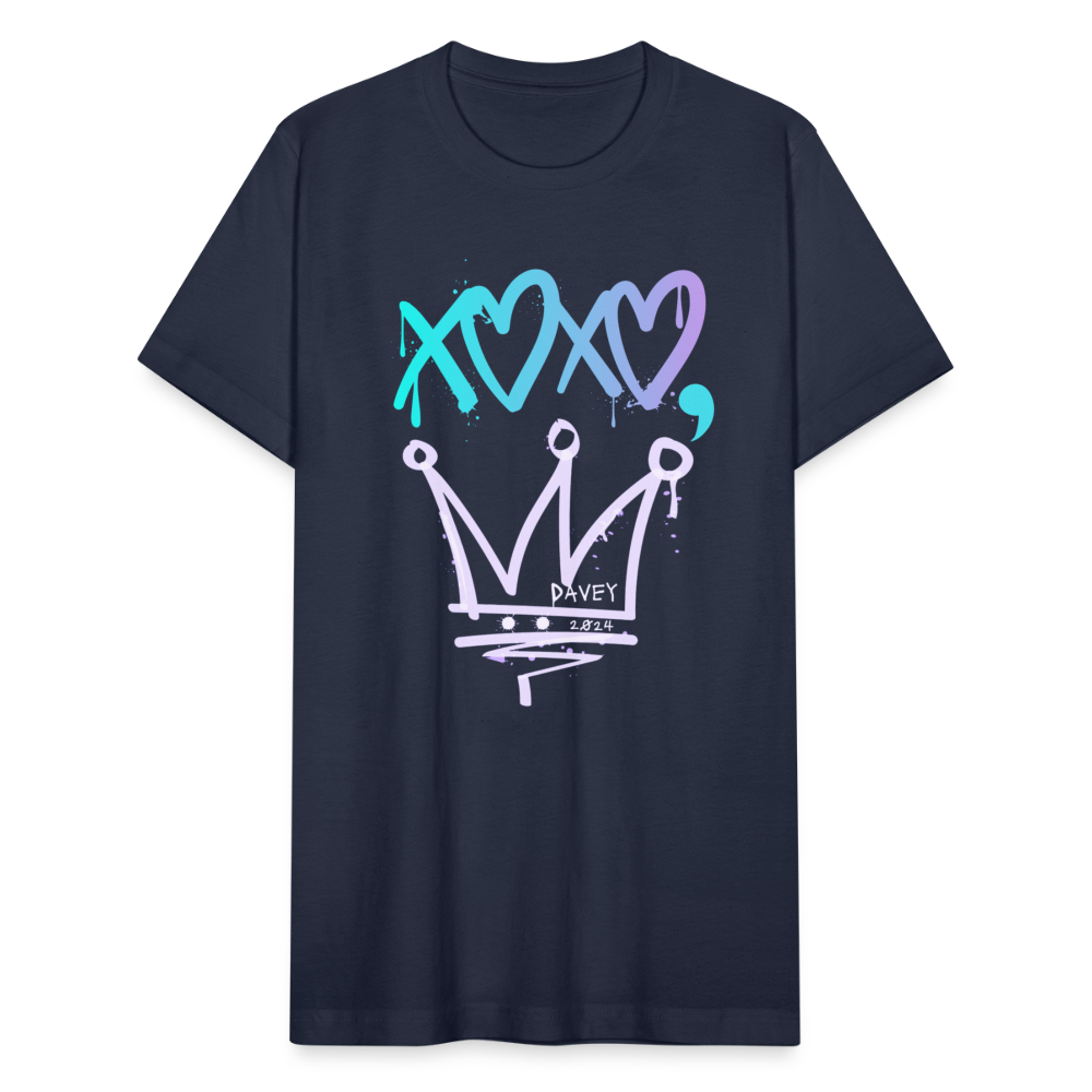 CyclePath "XOXO, Davey" Unisex T-Shirt by Bella + Canvas - navy