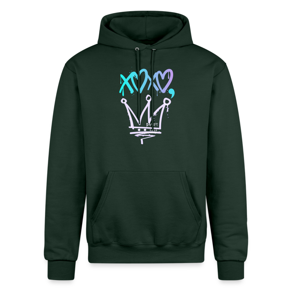 Cyclepath XOXO Champion Powerblend Hoodie - Dark Green