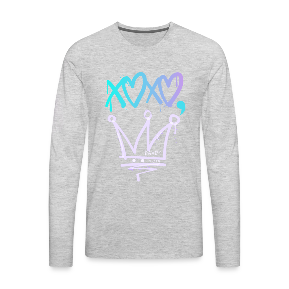 Cyclepath XOXO Long Sleeve T-Shirt - heather gray
