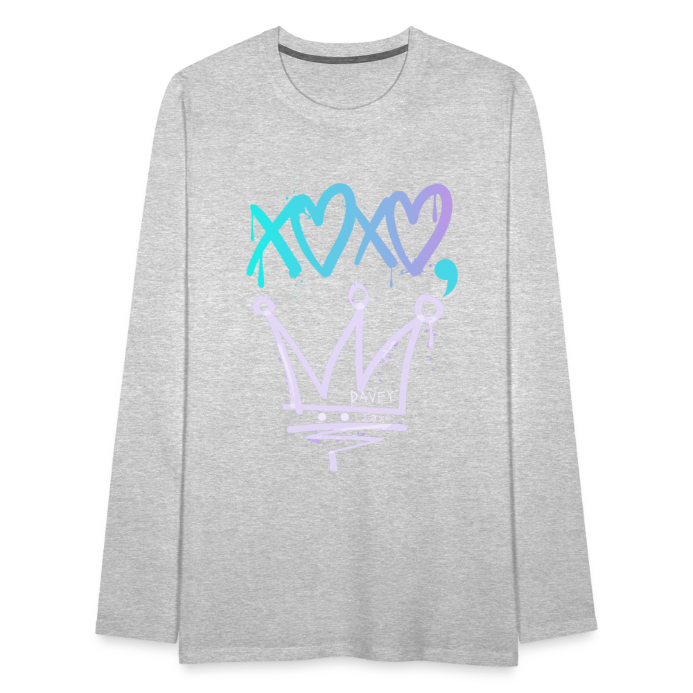 Cyclepath XOXO Long Sleeve T-Shirt - heather gray