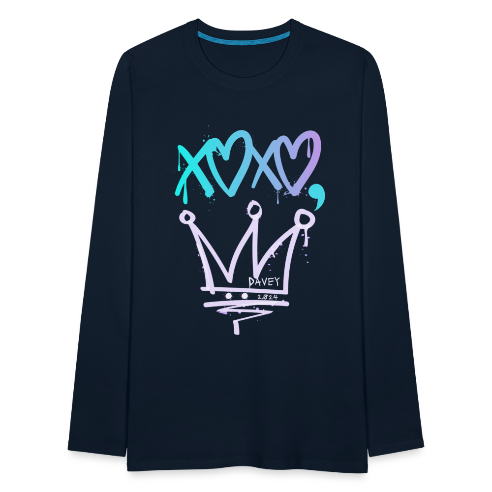 Cyclepath XOXO Long Sleeve T-Shirt - deep navy