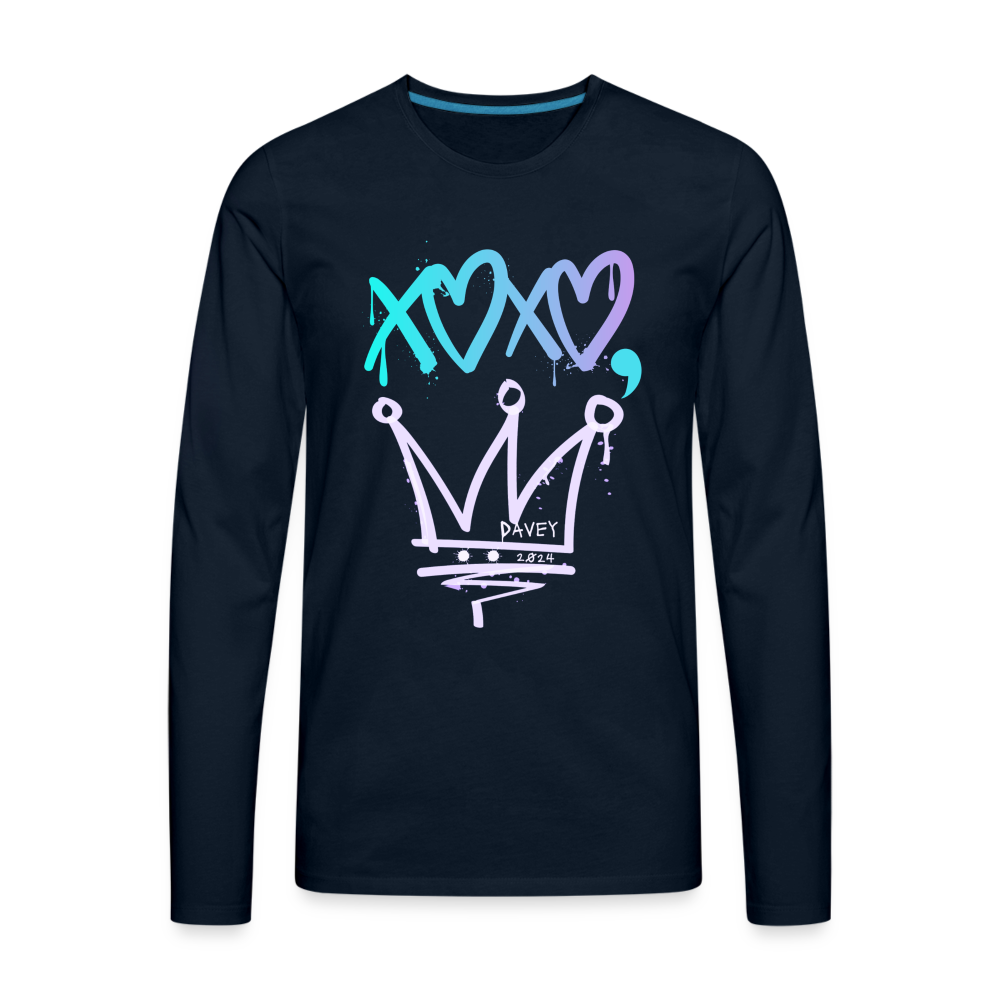 Cyclepath XOXO Long Sleeve T-Shirt - deep navy