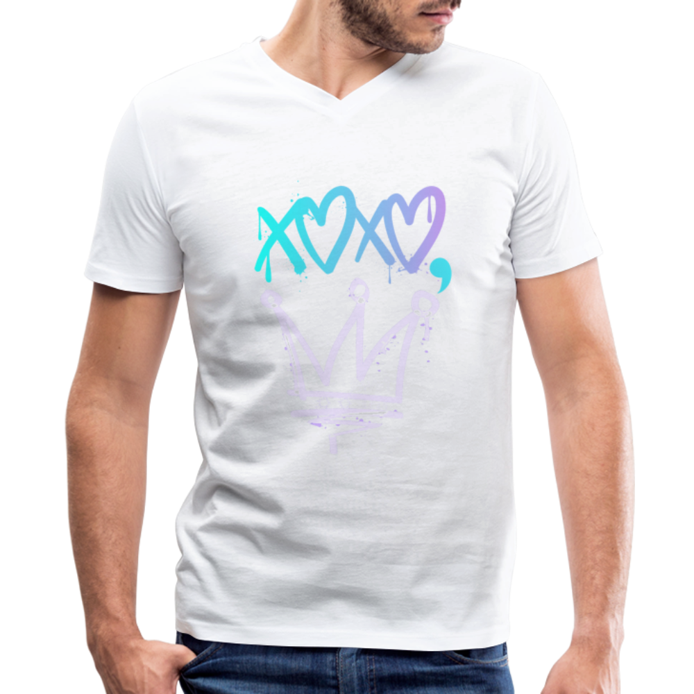 Cyclepath XOXO Men's V-Neck T-Shirt - white