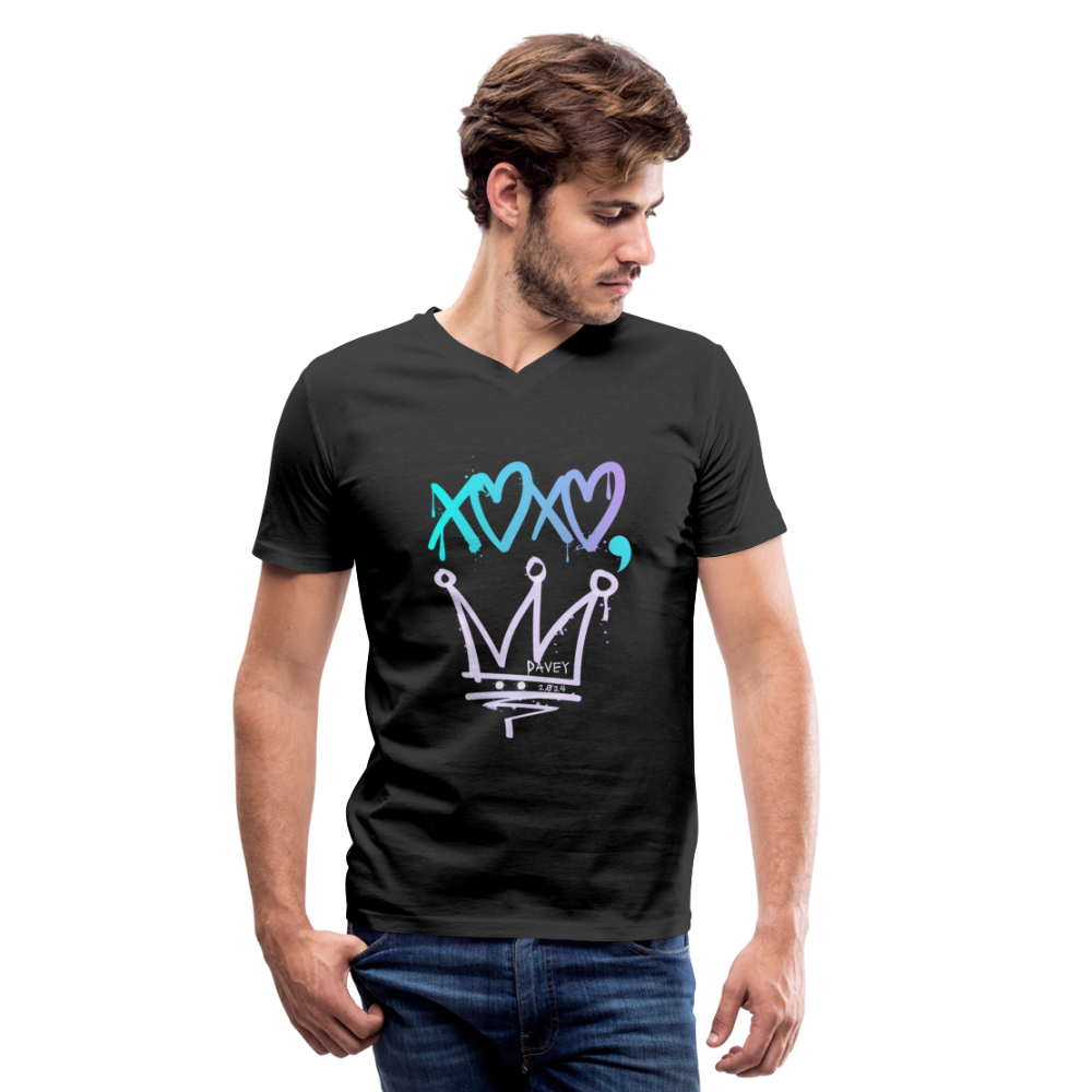 Cyclepath XOXO Men's V-Neck T-Shirt - black