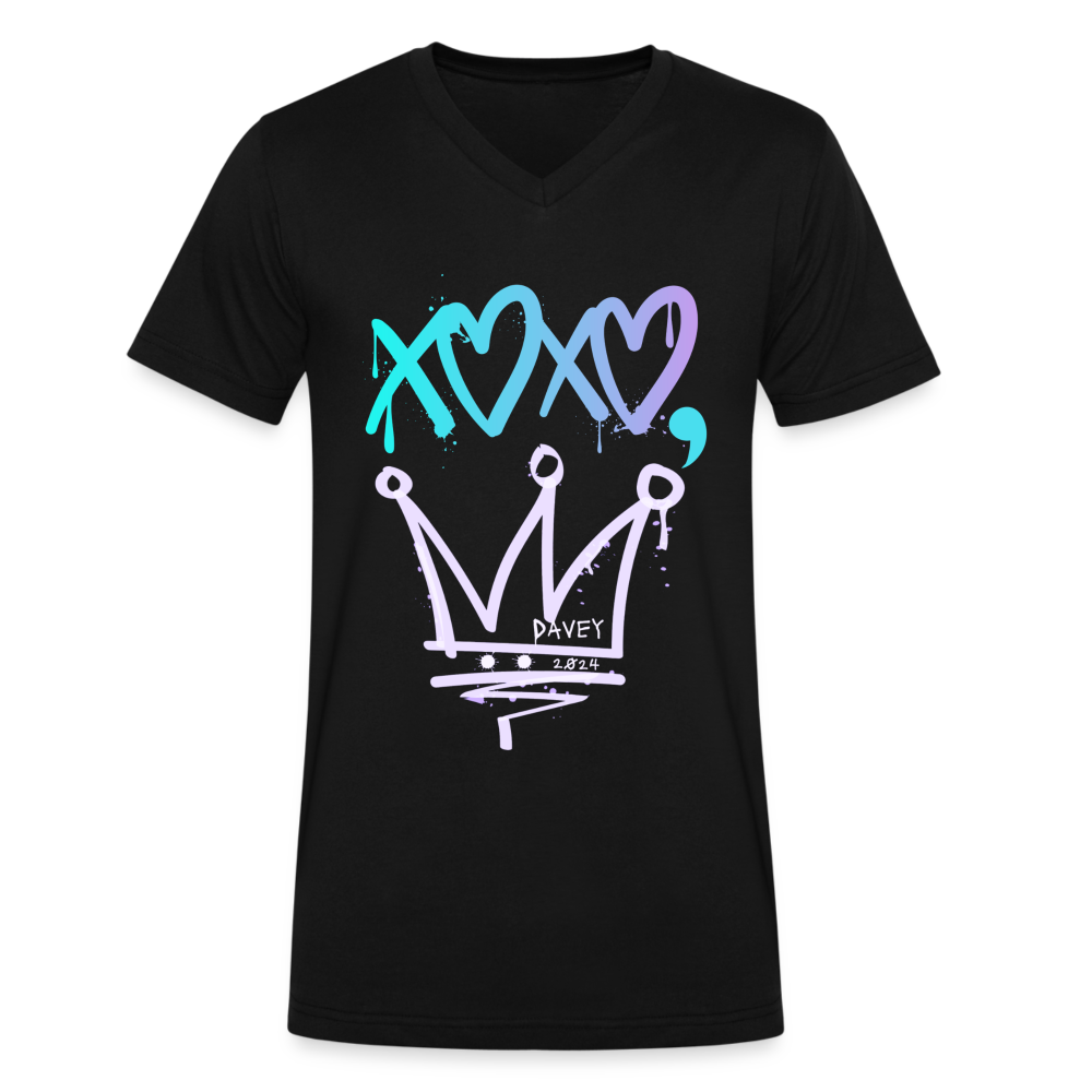 Cyclepath XOXO Men's V-Neck T-Shirt - black