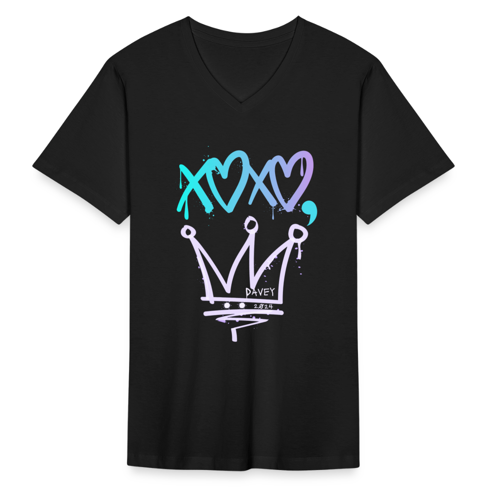 Cyclepath XOXO Men's V-Neck T-Shirt - black