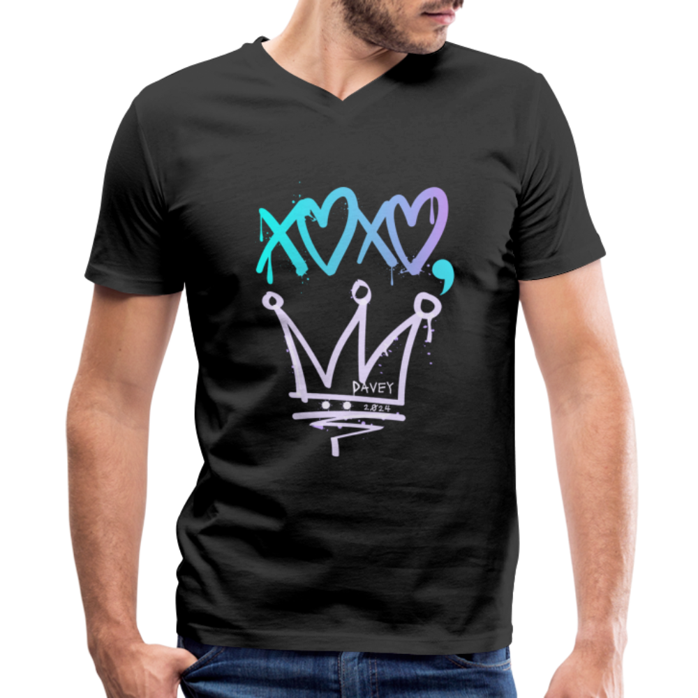 Cyclepath XOXO Men's V-Neck T-Shirt - black