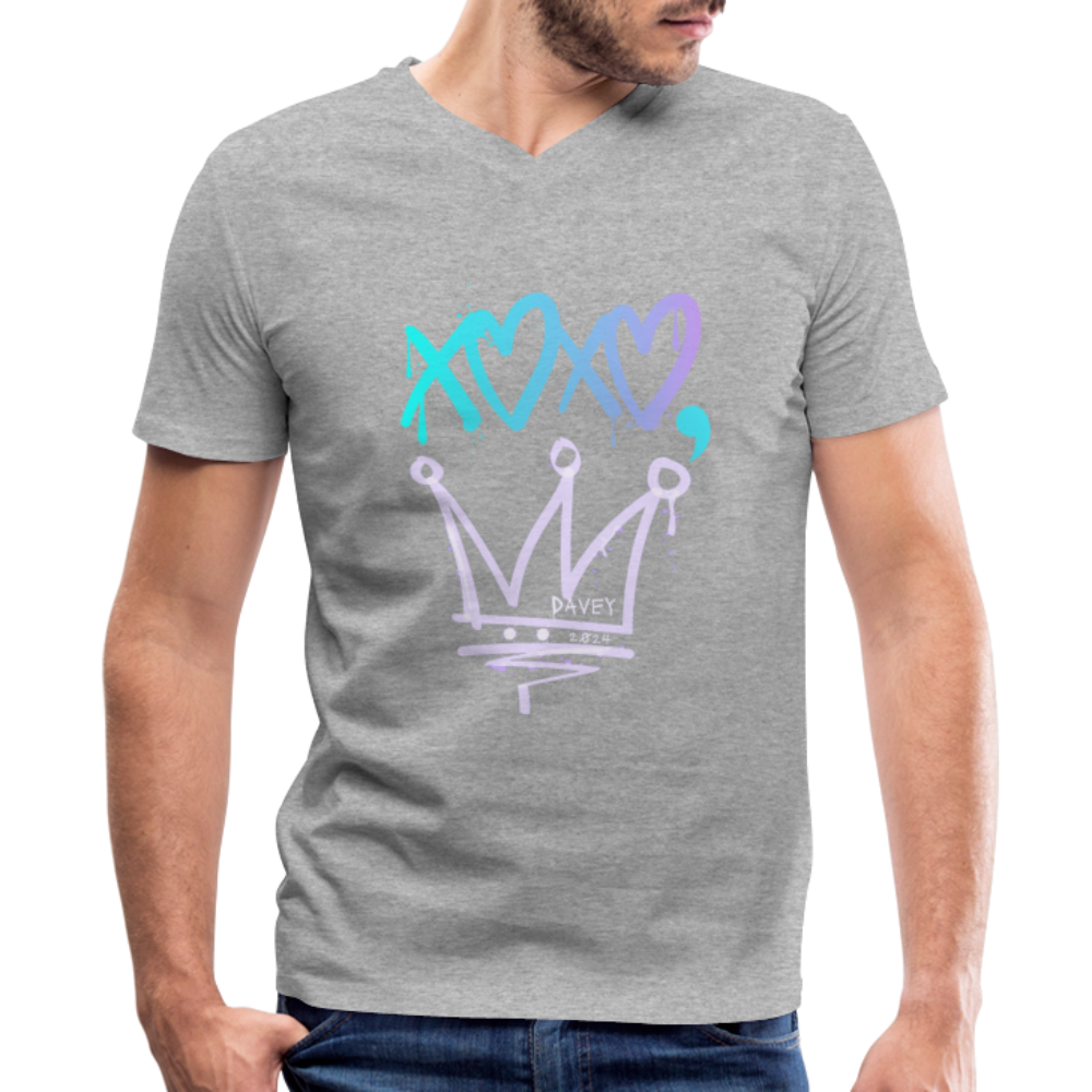 Cyclepath XOXO Men's V-Neck T-Shirt - heather gray