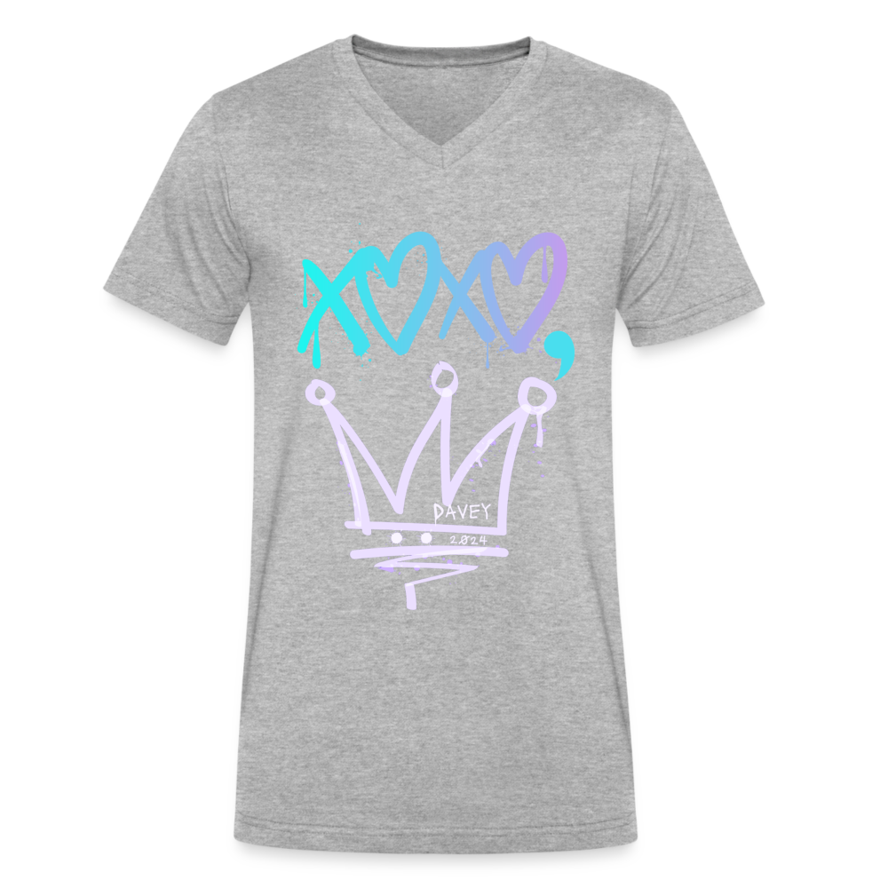 Cyclepath XOXO Men's V-Neck T-Shirt - heather gray