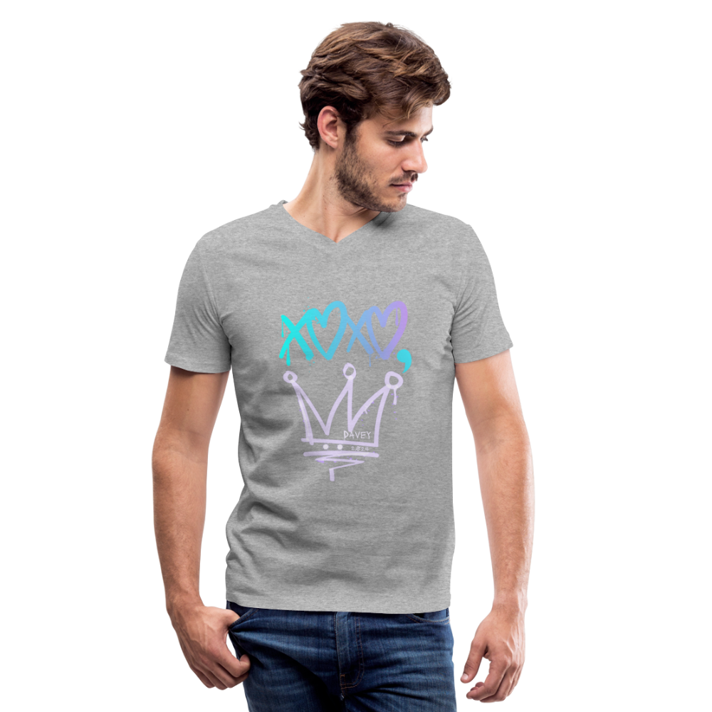 Cyclepath XOXO Men's V-Neck T-Shirt - heather gray