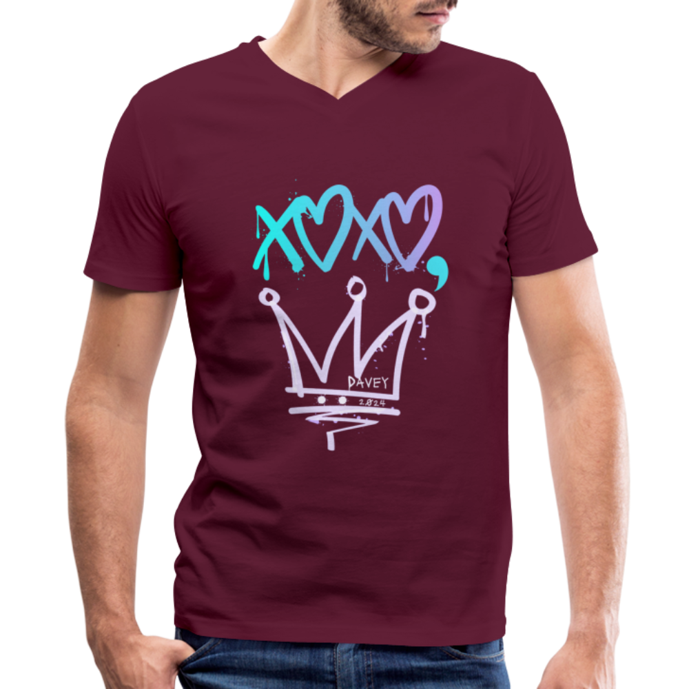 Cyclepath XOXO Men's V-Neck T-Shirt - maroon