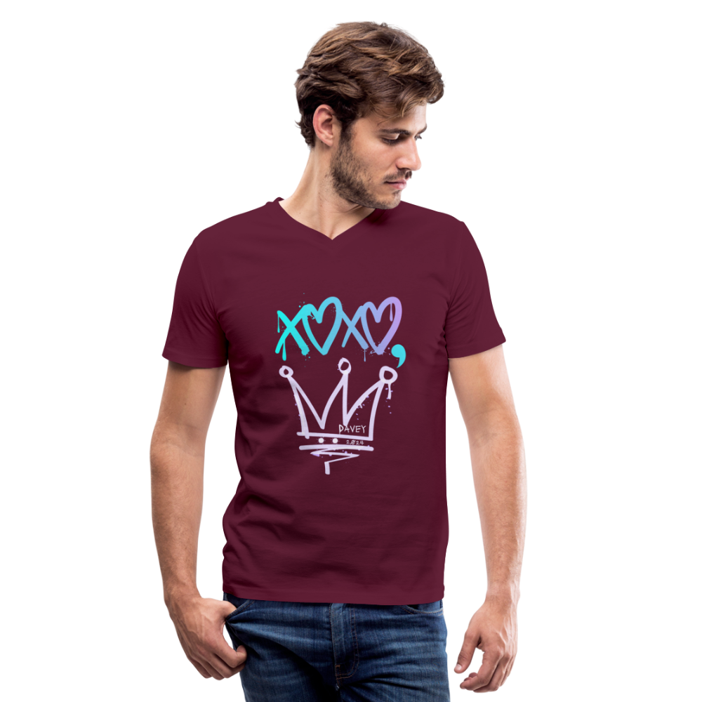 Cyclepath XOXO Men's V-Neck T-Shirt - maroon