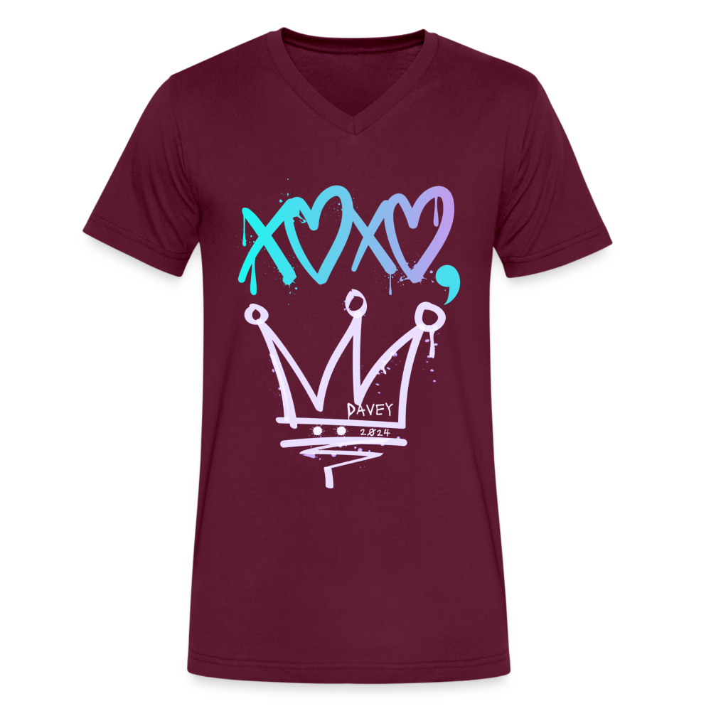 Cyclepath XOXO Men's V-Neck T-Shirt - maroon