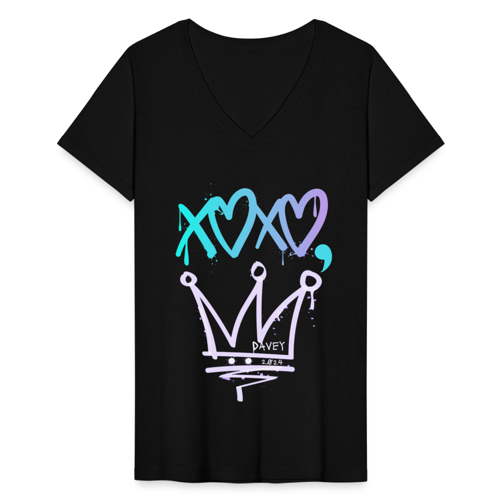 Cyclepath XOXO Women's V-Neck T-Shirt - black