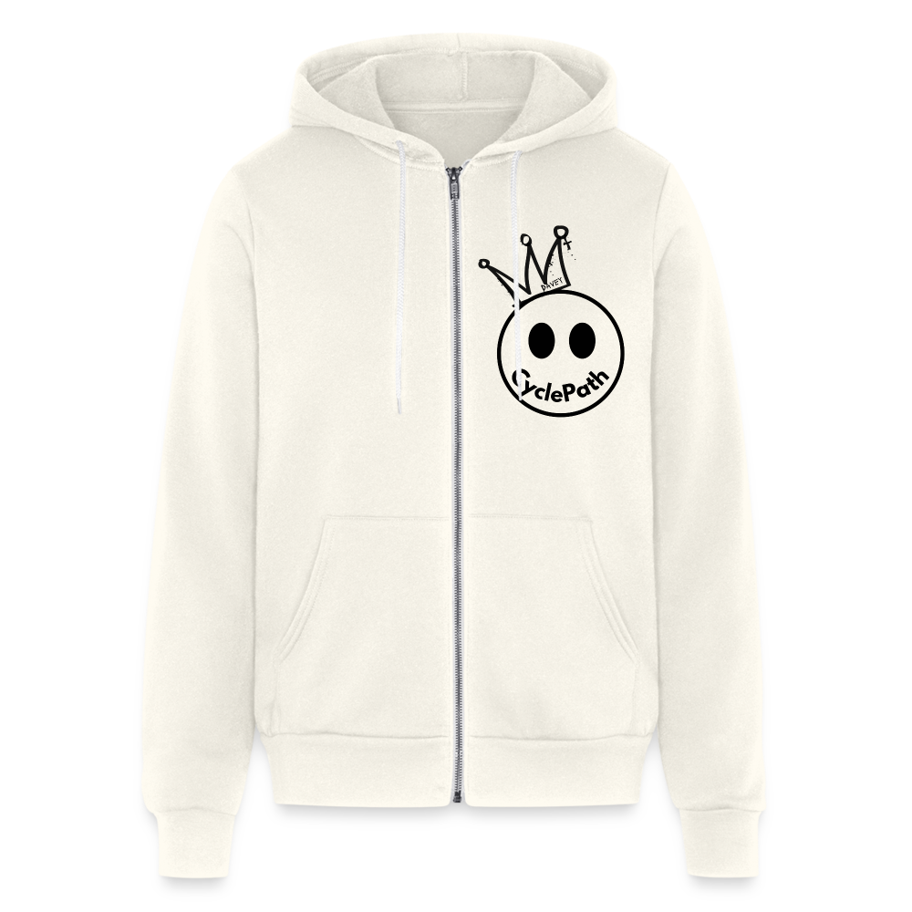 CyclePath "Smiles 4 Miles" Bella + Canvas Unisex Full Zip Hoodie - vintage white