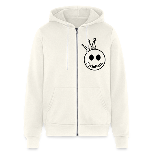 CyclePath "Smiles 4 Miles" Bella + Canvas Unisex Full Zip Hoodie - vintage white