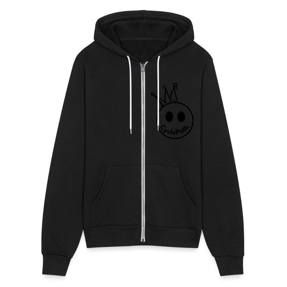 CyclePath "Smiles 4 Miles" Bella + Canvas Unisex Full Zip Hoodie - black