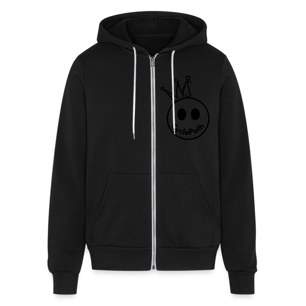 CyclePath "Smiles 4 Miles" Bella + Canvas Unisex Full Zip Hoodie - black